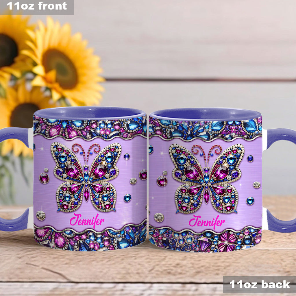 Personalized Butterfly Accent Mug Sparkle Butterfly Butterfly Gift Ideas For Lovers - Image 7