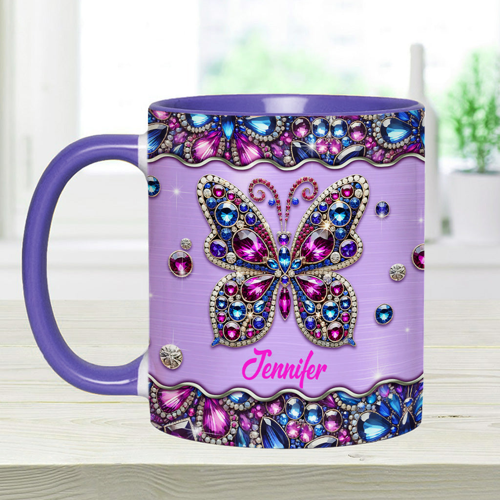 Personalized Butterfly Accent Mug Sparkle Butterfly Butterfly Gift Ideas For Lovers
