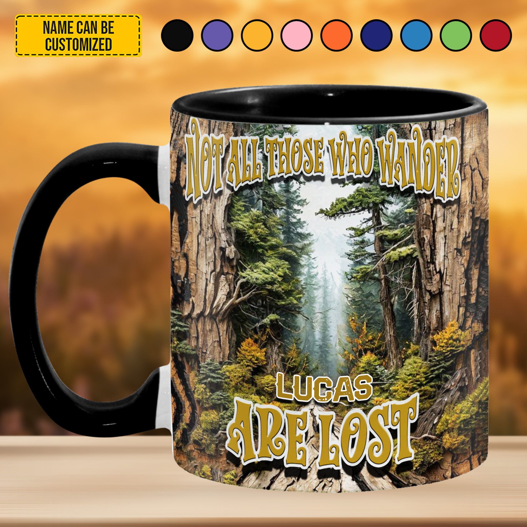 Personalized Camping Accent Mug Not All Those Who Wander Are Lost Durable Camping Gift For Dad - Image 4