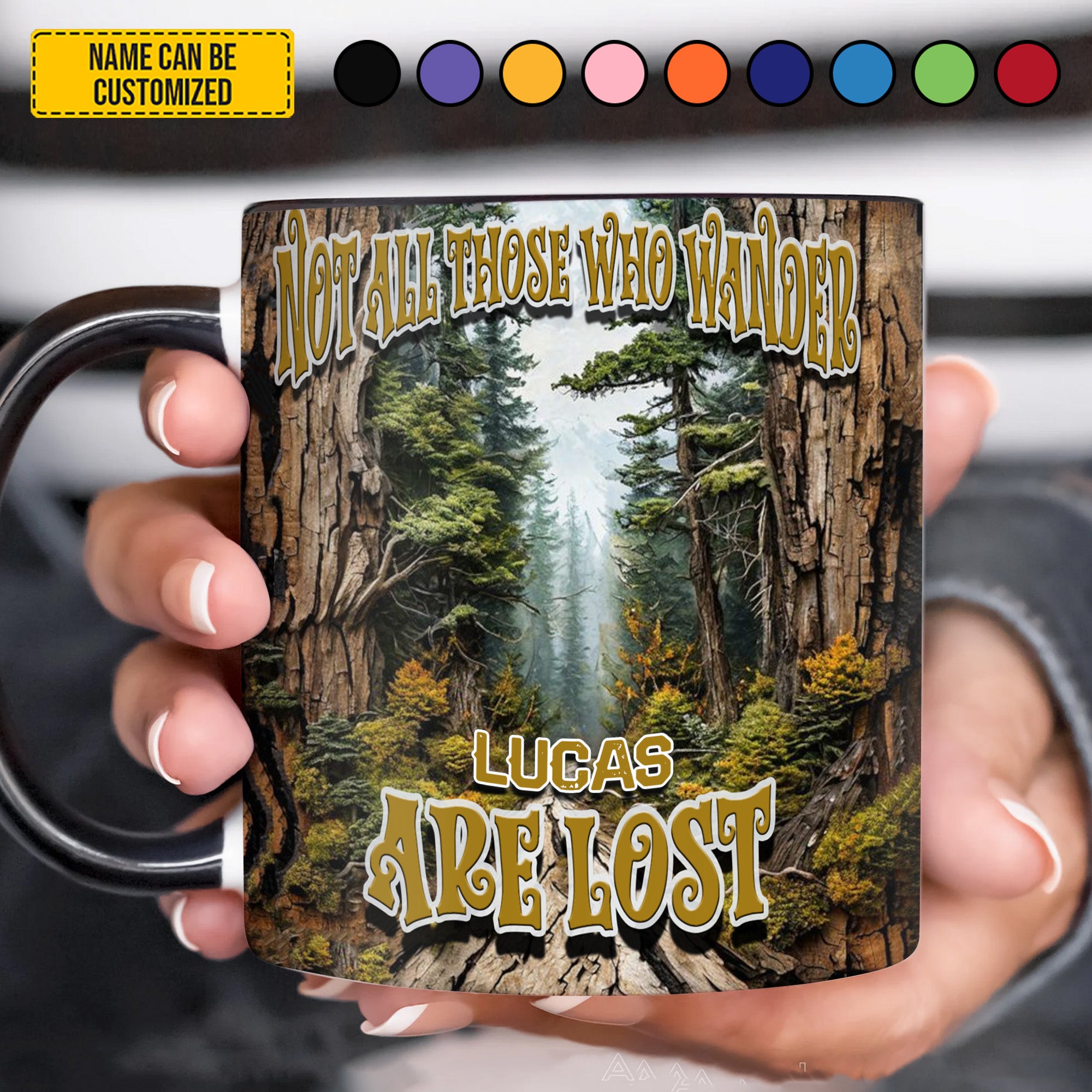 Personalized Camping Accent Mug Not All Those Who Wander Are Lost Durable Camping Gift For Dad - Image 2