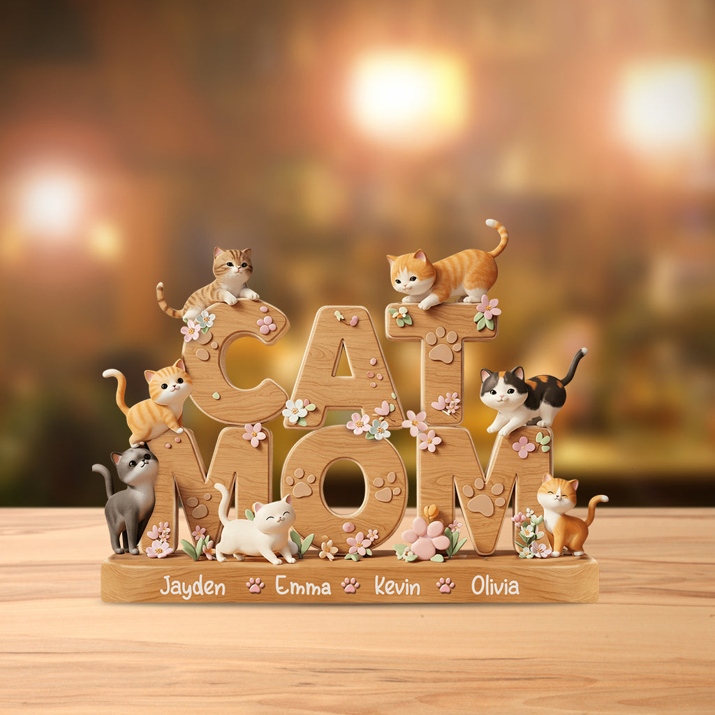 Personalized Cat Custom Shaped Acrylic Plaque Love Cats Best Gifts For Her - Image 3