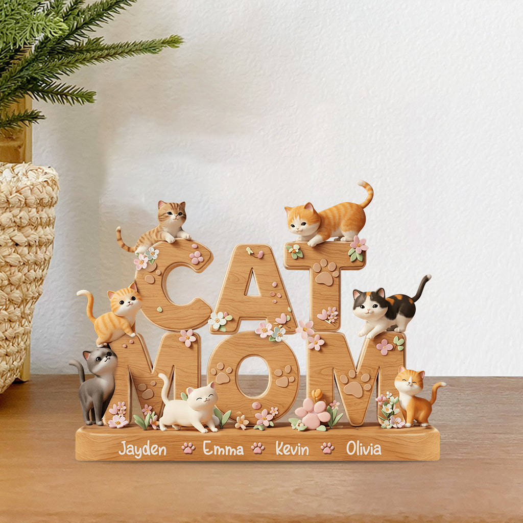 Personalized Cat Custom Shaped Acrylic Plaque Love Cats Best Gifts For Her - Image 2