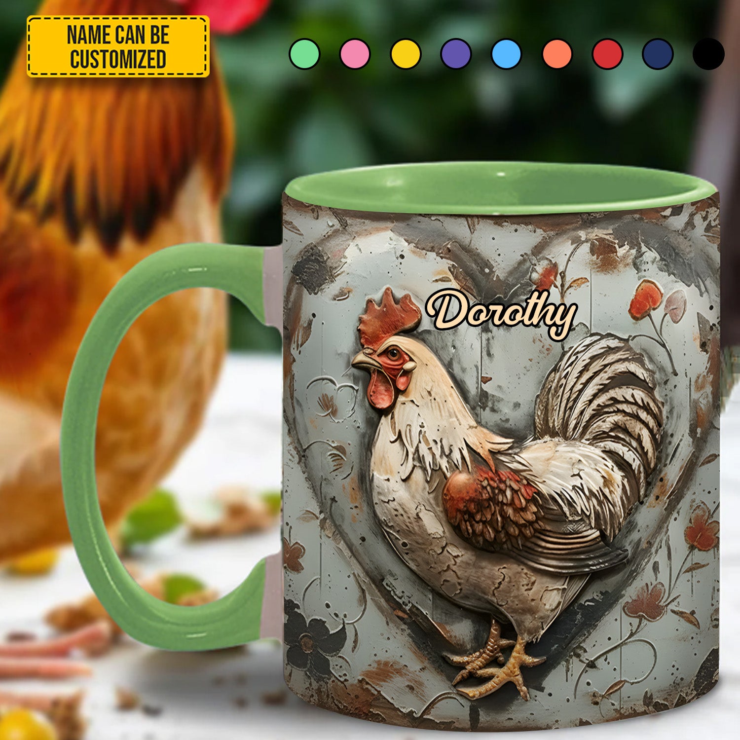 Personalized Chicken Accent Mug Chicken Best Gifts For Chicken Owners - Image 3