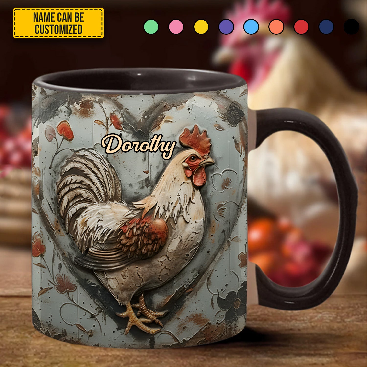 Personalized Chicken Accent Mug Chicken Best Gifts For Chicken Owners - Image 5