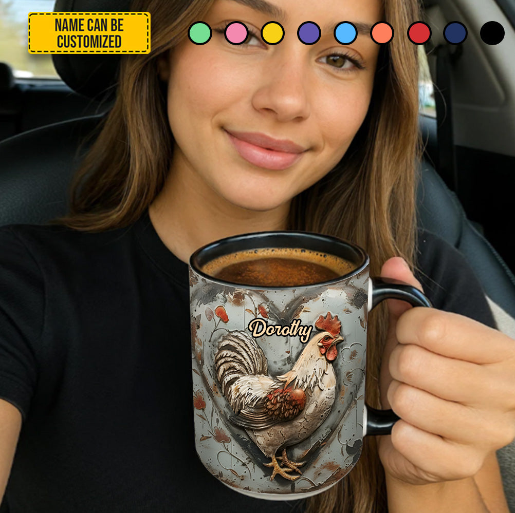 Personalized Chicken Accent Mug Chicken Best Gifts For Chicken Owners - Image 2