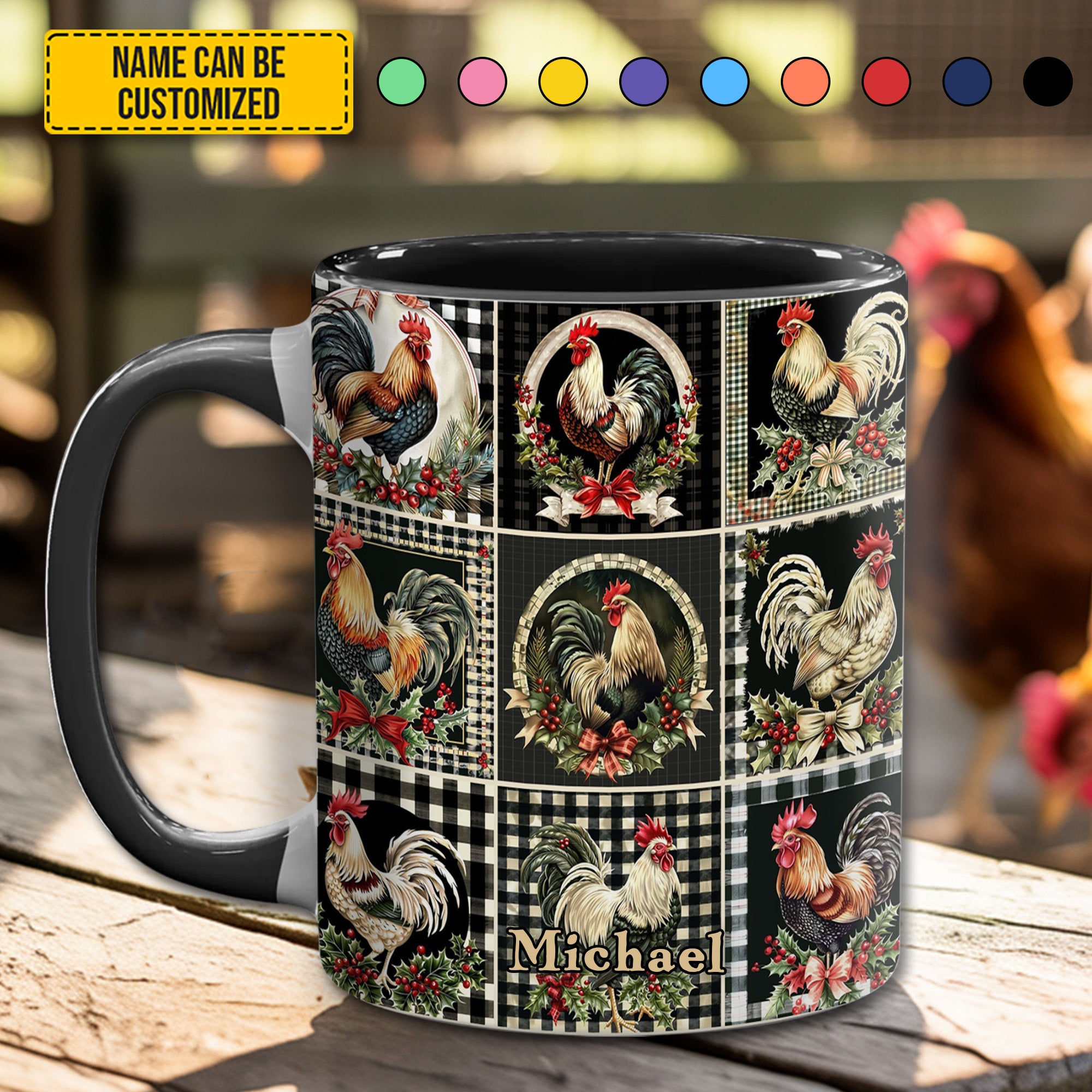 Personalized Chicken Accent Mug Chicken Collection Accent Mug Unique Gifts For Chicken Lovers - Image 2