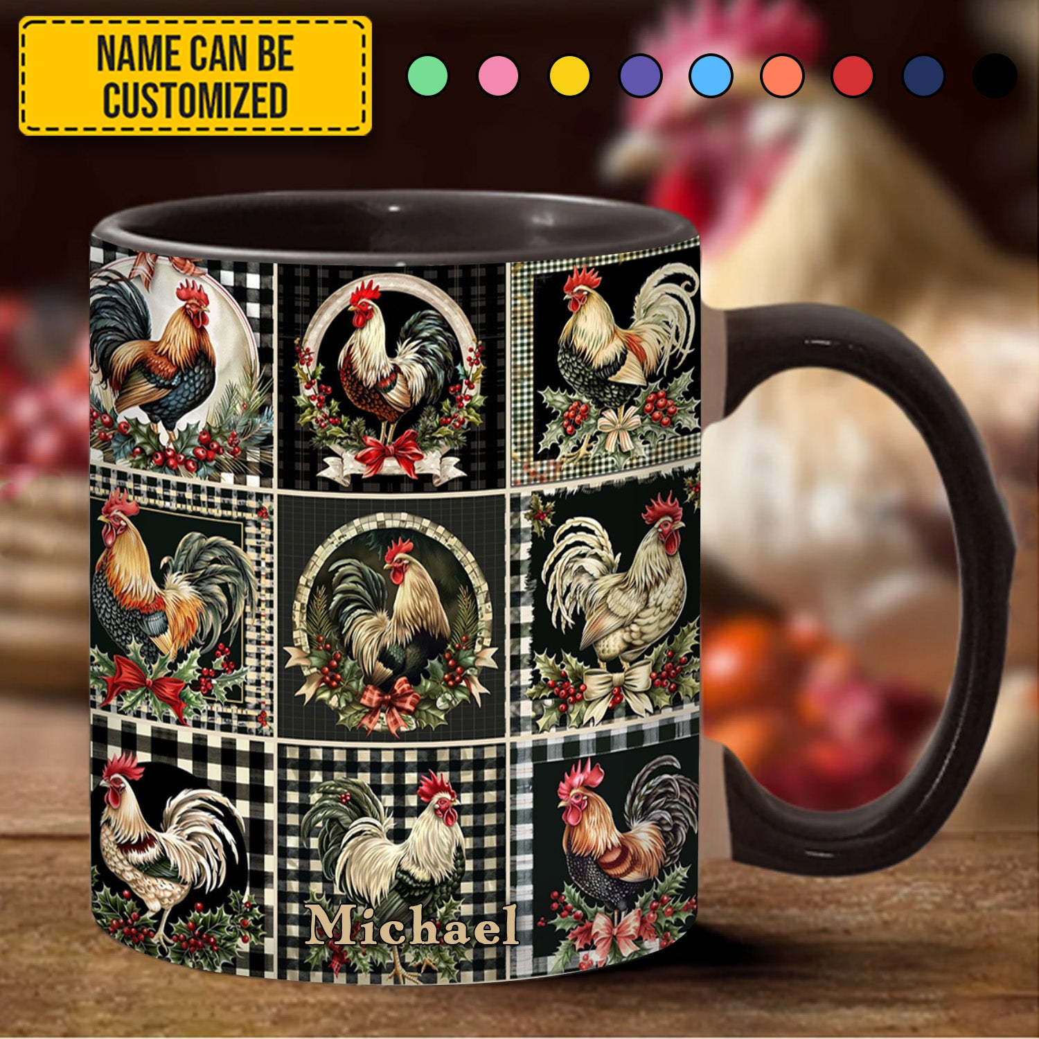 Personalized Chicken Accent Mug Chicken Collection Accent Mug Unique Gifts For Chicken Lovers - Image 5