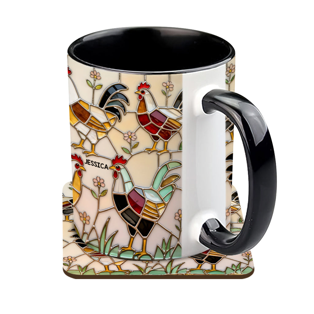 Personalized Chicken Accent Mug Chicken Farm Gifts For People Who Own Chickens - Image 5