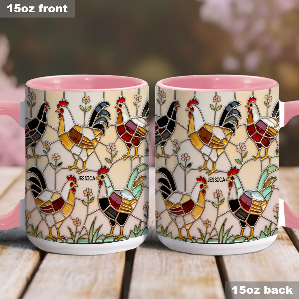 Personalized Chicken Accent Mug Chicken Farm Gifts For People Who Own Chickens - Image 3