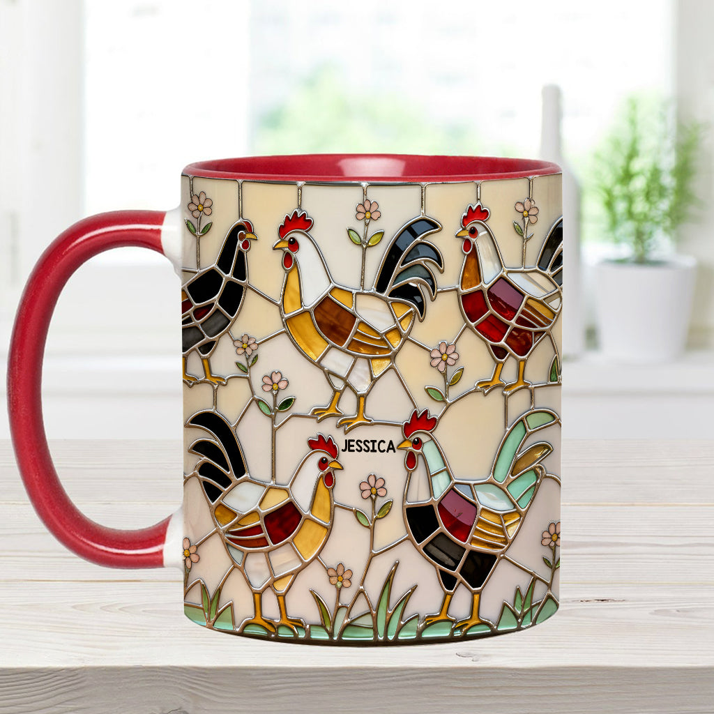 Personalized Chicken Accent Mug Chicken Farm Gifts For People Who Own Chickens - Image 4