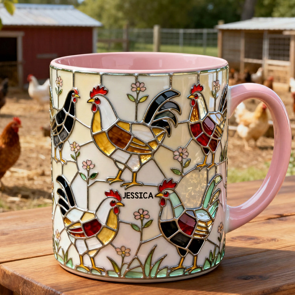 Personalized Chicken Accent Mug Chicken Farm Gifts For People Who Own Chickens