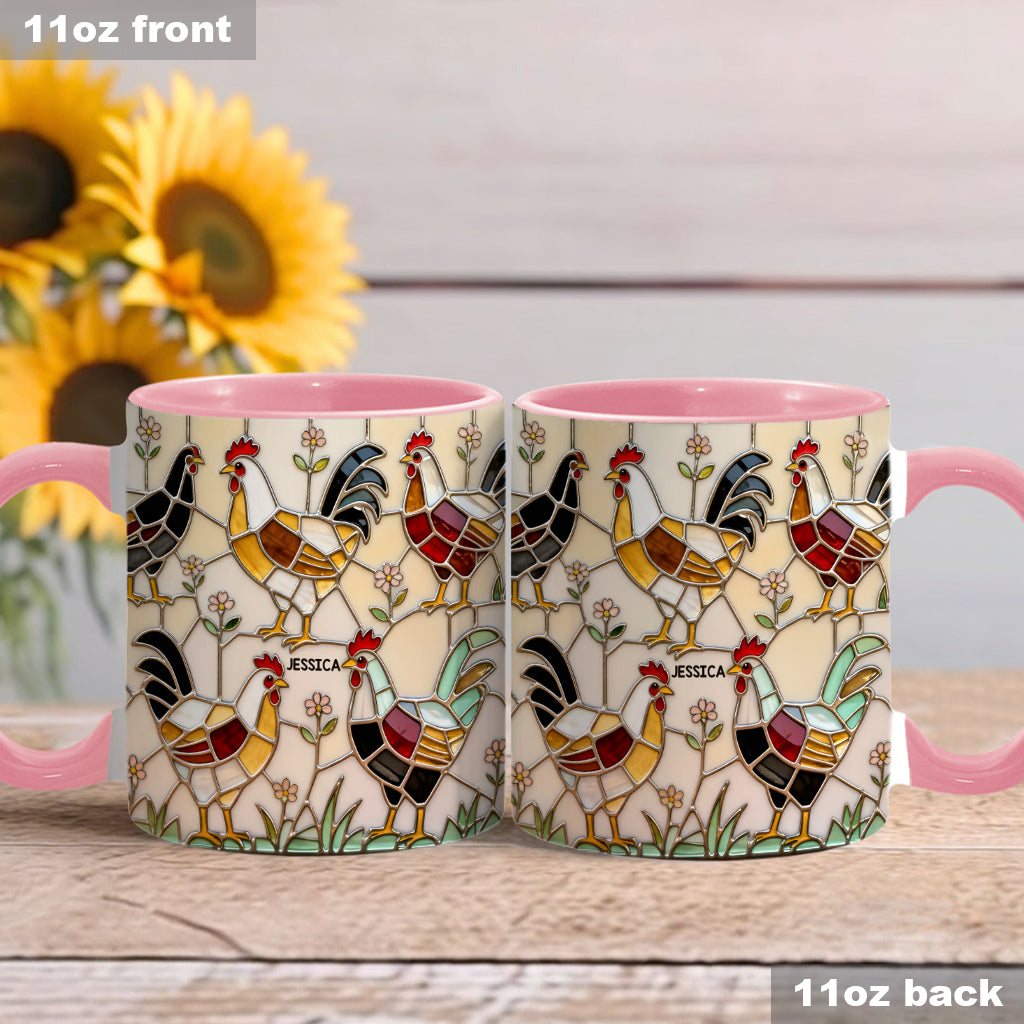Personalized Chicken Accent Mug Chicken Farm Gifts For People Who Own Chickens - Image 2