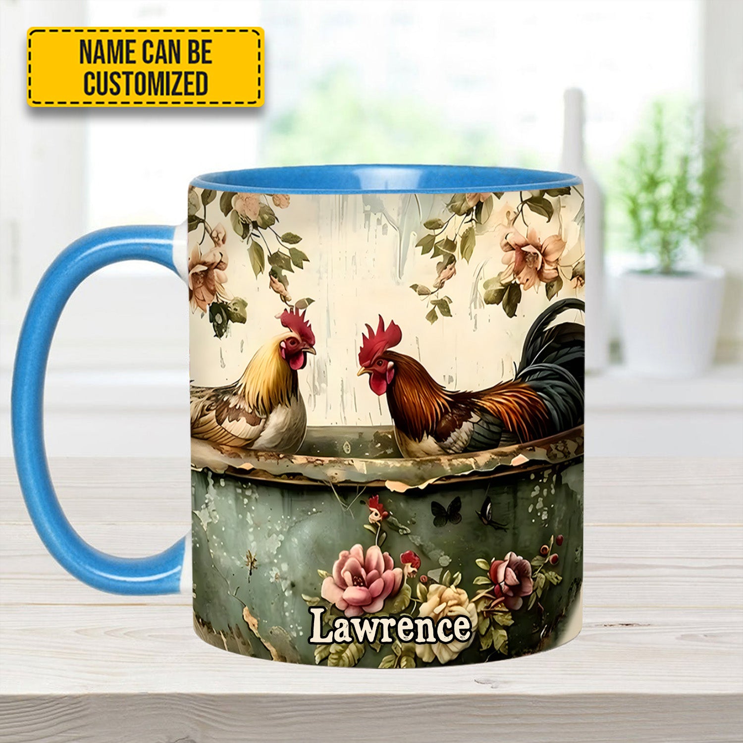 Personalized Chicken Accent Mug Rooster Vintage Gift Ideas For Chicken Owners - Image 9