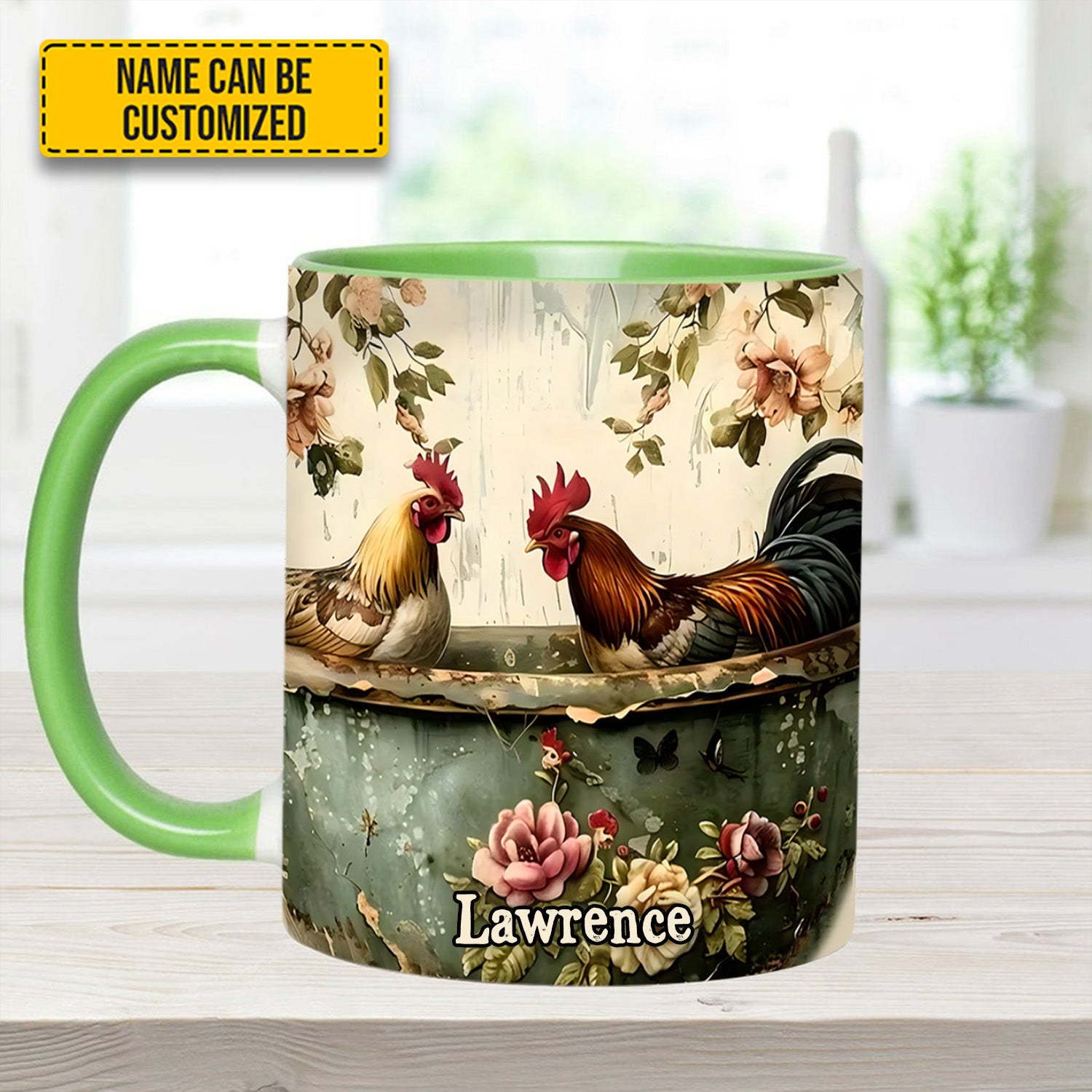 Personalized Chicken Accent Mug Rooster Vintage Gift Ideas For Chicken Owners - Image 8