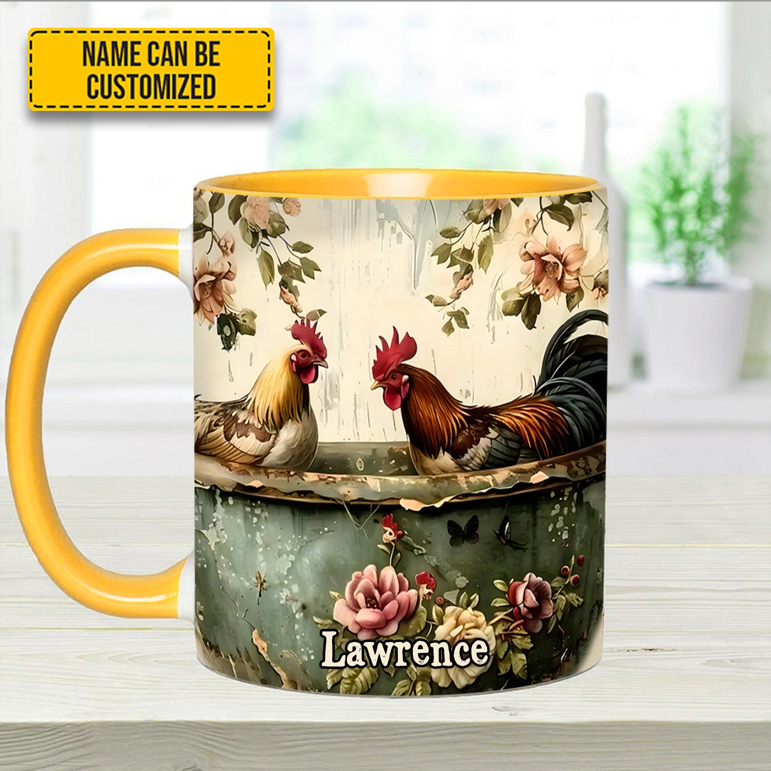 Personalized Chicken Accent Mug Rooster Vintage Gift Ideas For Chicken Owners - Image 13