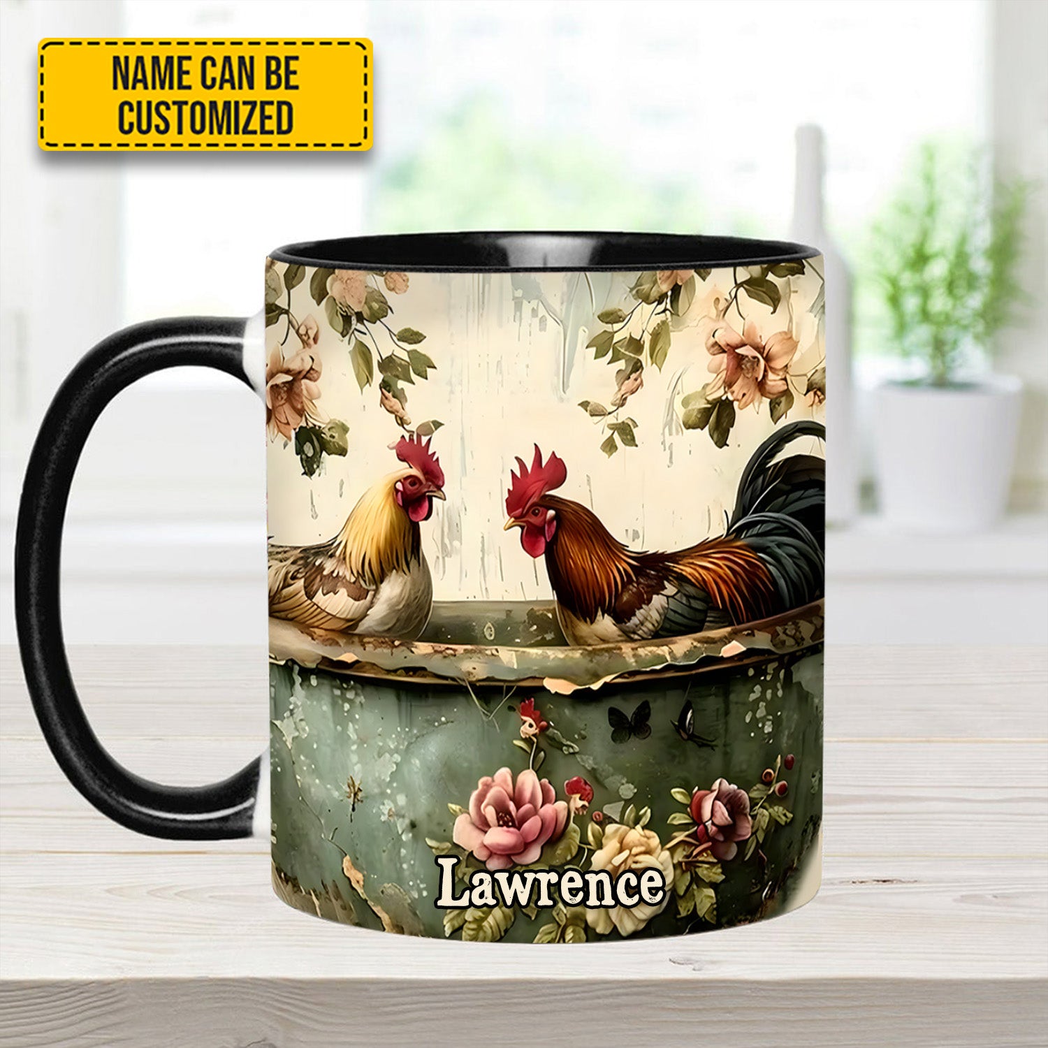 Personalized Chicken Accent Mug Rooster Vintage Gift Ideas For Chicken Owners - Image 6