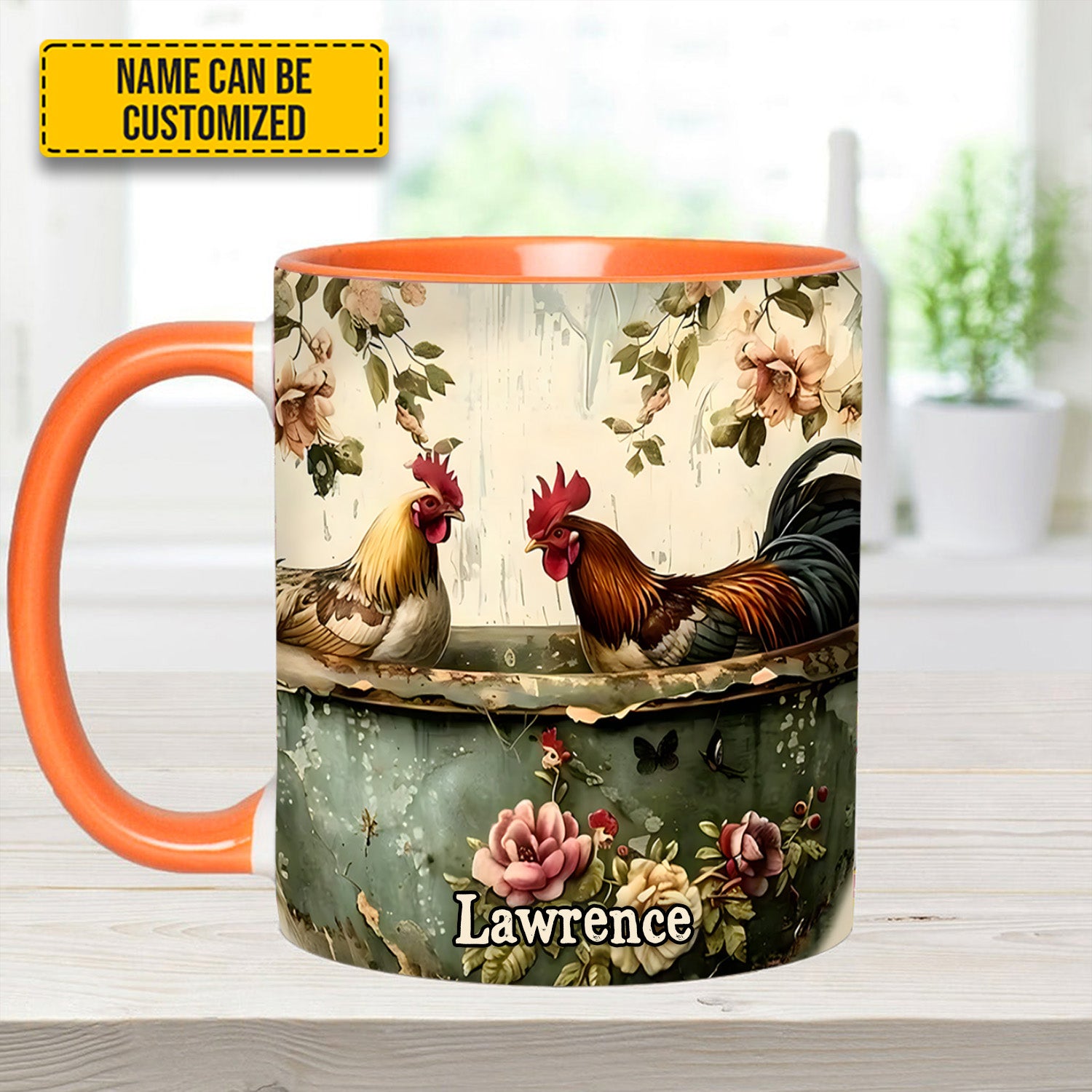 Personalized Chicken Accent Mug Rooster Vintage Gift Ideas For Chicken Owners - Image 11