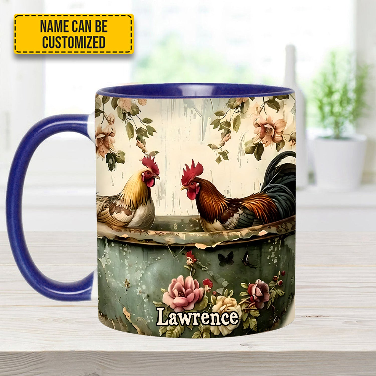 Personalized Chicken Accent Mug Rooster Vintage Gift Ideas For Chicken Owners - Image 10