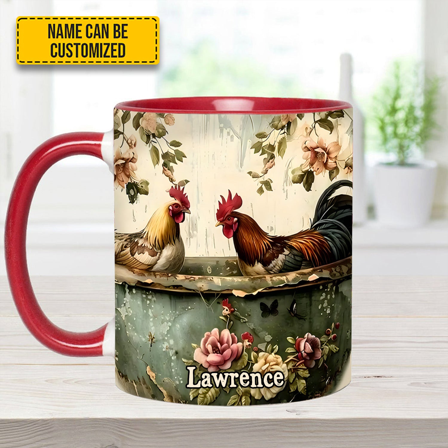Personalized Chicken Accent Mug Rooster Vintage Gift Ideas For Chicken Owners - Image 7