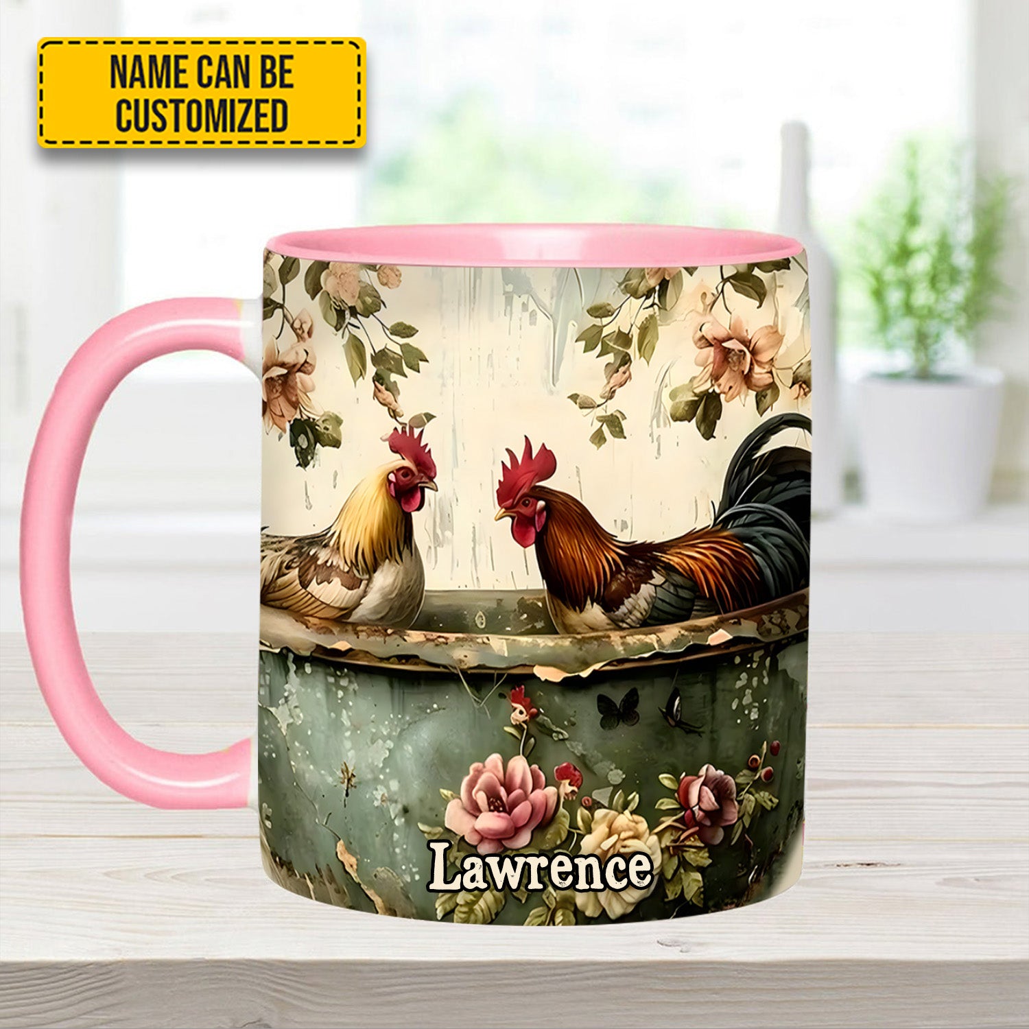 Personalized Chicken Accent Mug Rooster Vintage Gift Ideas For Chicken Owners - Image 12