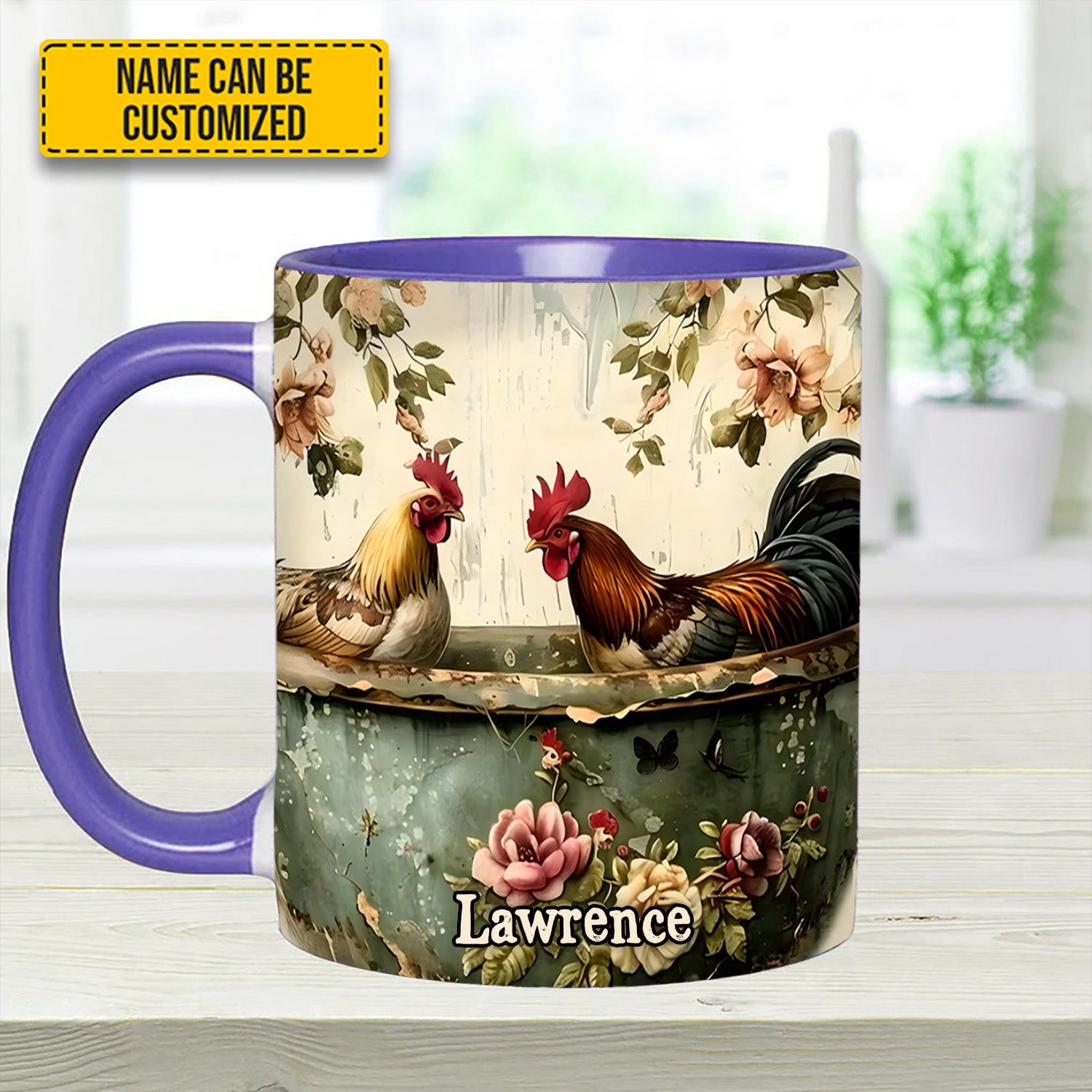 Personalized Chicken Accent Mug Rooster Vintage Gift Ideas For Chicken Owners - Image 14