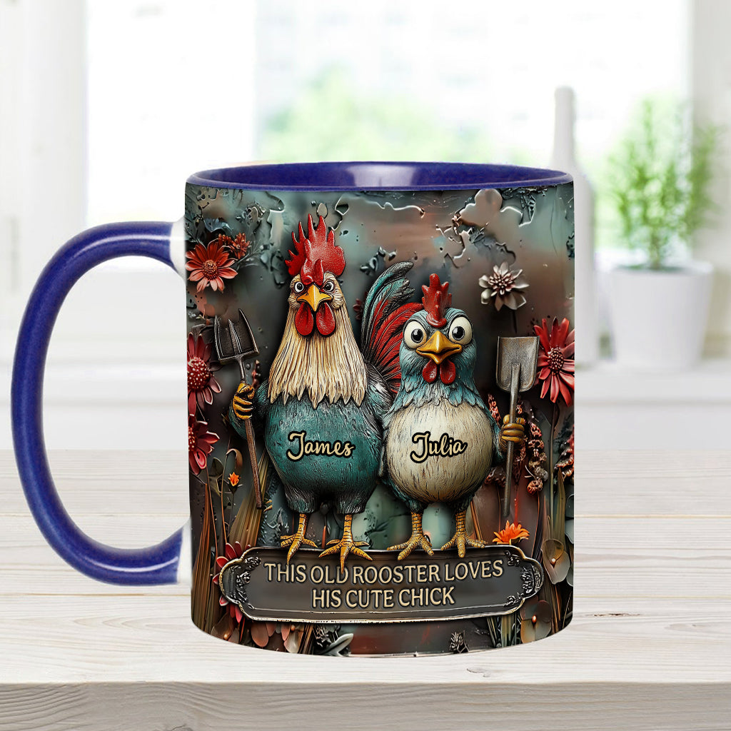 Personalized Chicken Accent Mug This Old Rooster Loves His Cute Chick Gifts For People Who Own Chickens - Image 10