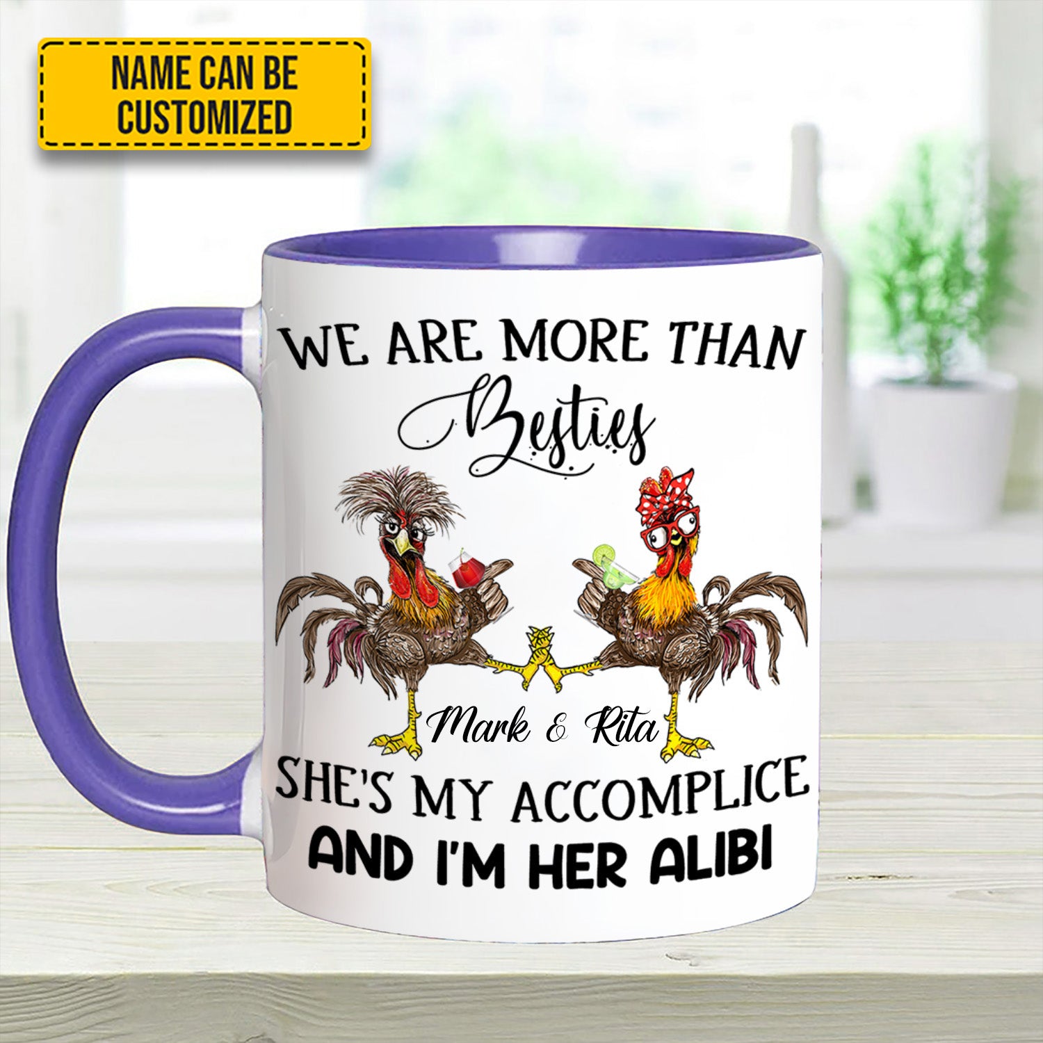 Personalized Chicken Accent Mug We Are More Than Bestie Gift Ideas For Chicken Lovers - Image 13