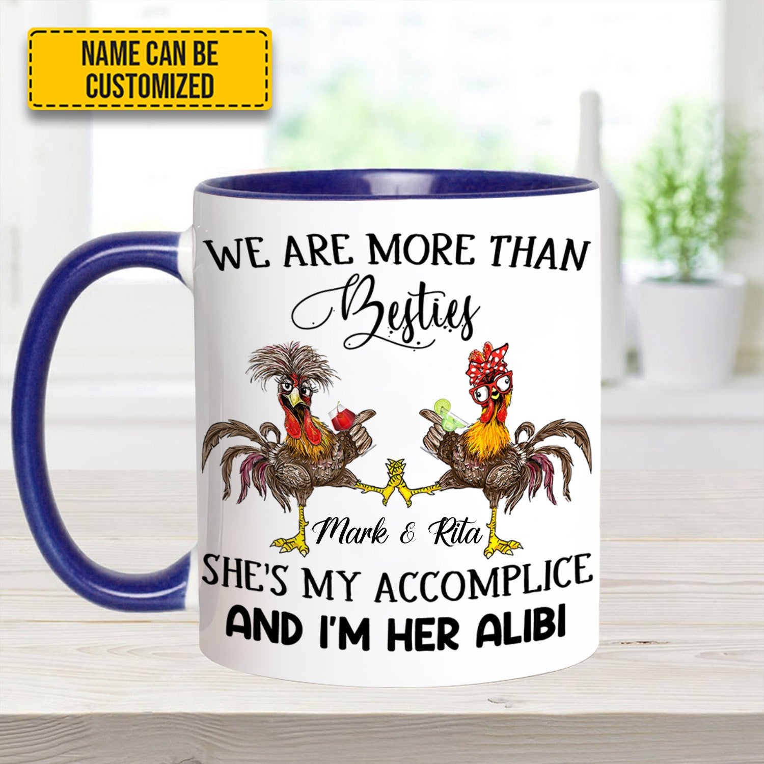Personalized Chicken Accent Mug We Are More Than Bestie Gift Ideas For Chicken Lovers - Image 9