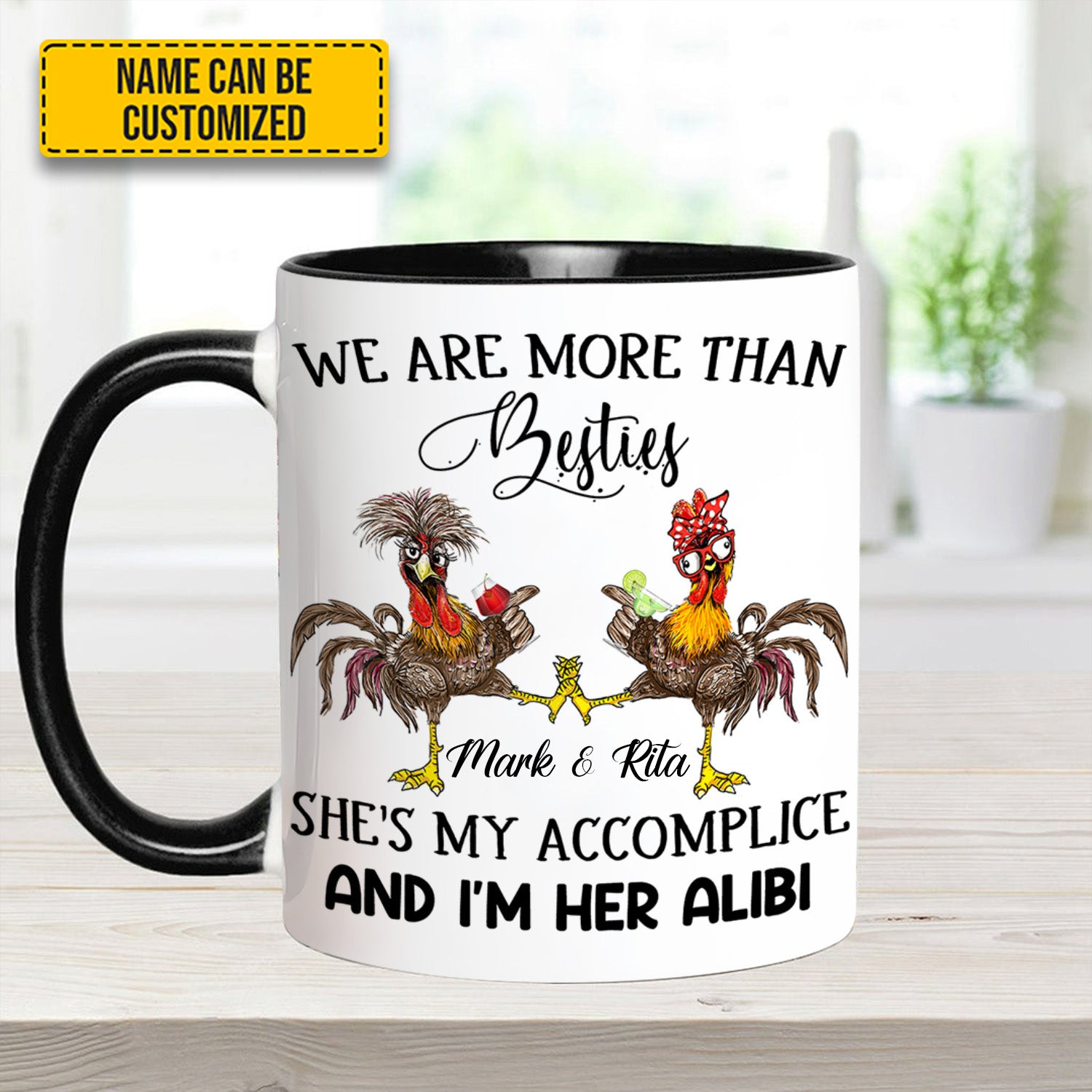 Personalized Chicken Accent Mug We Are More Than Bestie Gift Ideas For Chicken Lovers - Image 5