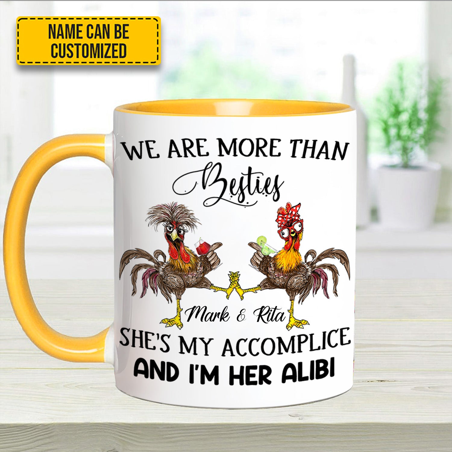 Personalized Chicken Accent Mug We Are More Than Bestie Gift Ideas For Chicken Lovers - Image 12