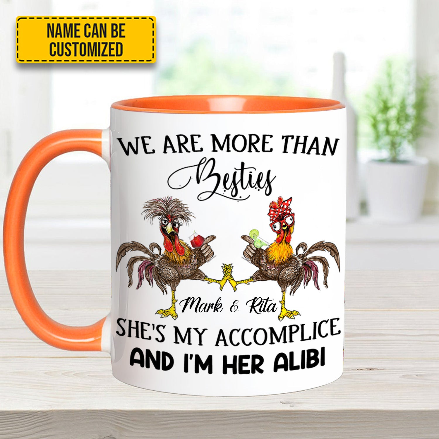 Personalized Chicken Accent Mug We Are More Than Bestie Gift Ideas For Chicken Lovers - Image 10