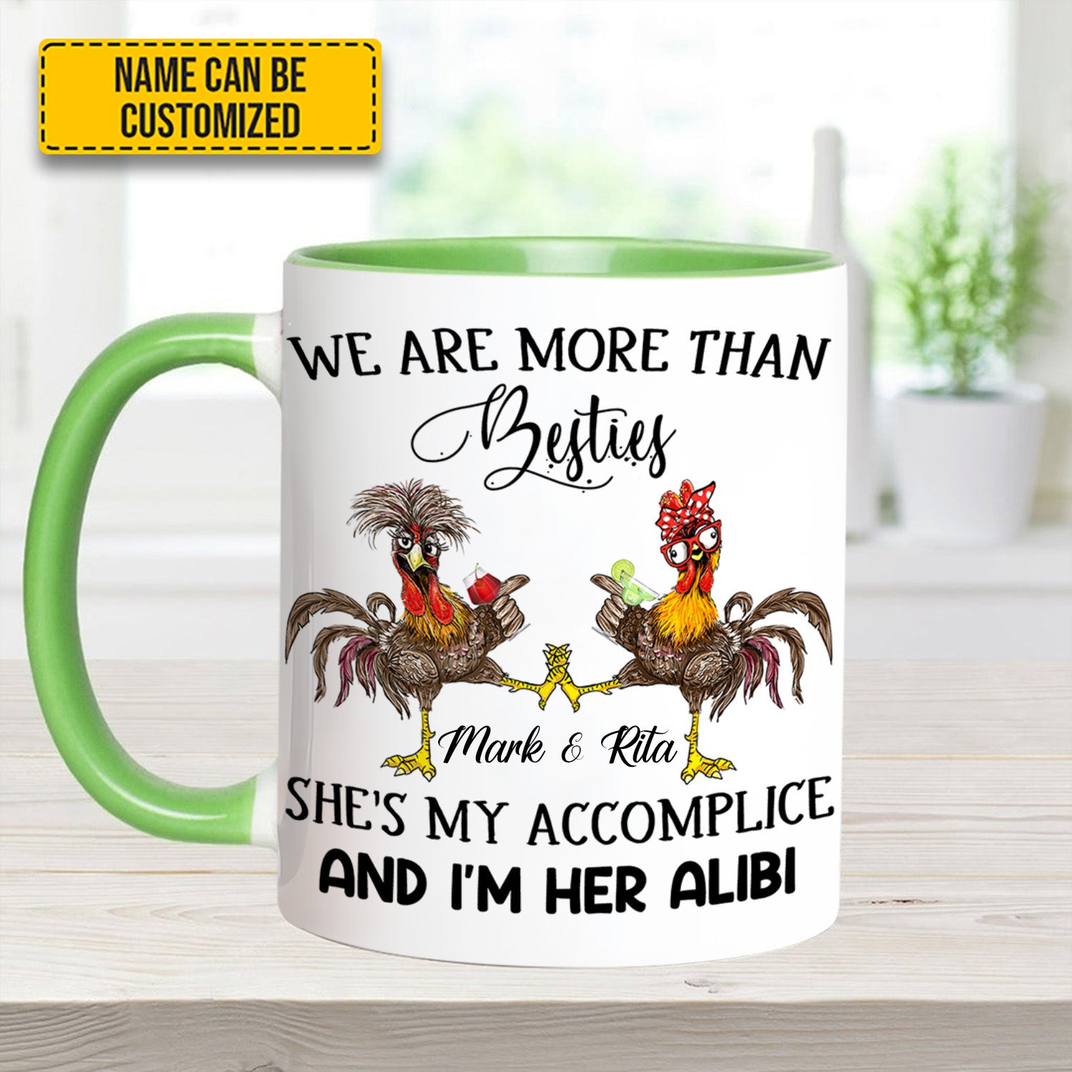 Personalized Chicken Accent Mug We Are More Than Bestie Gift Ideas For Chicken Lovers - Image 7