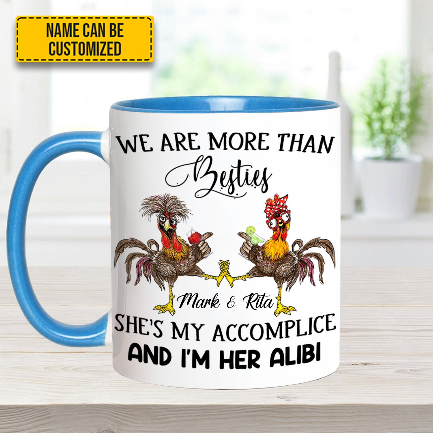 Personalized Chicken Accent Mug We Are More Than Bestie Gift Ideas For Chicken Lovers - Image 8