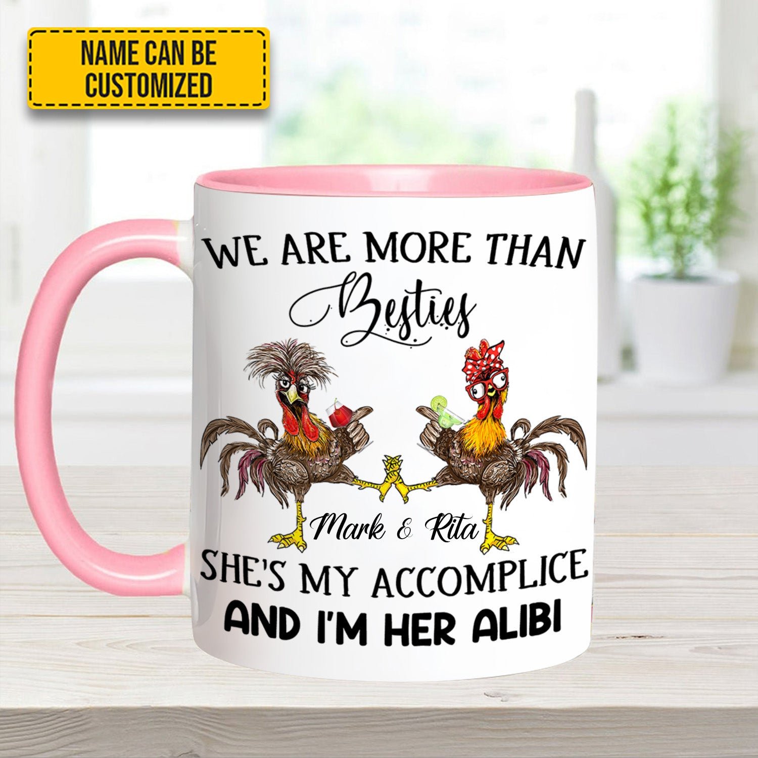 Personalized Chicken Accent Mug We Are More Than Bestie Gift Ideas For Chicken Lovers - Image 11
