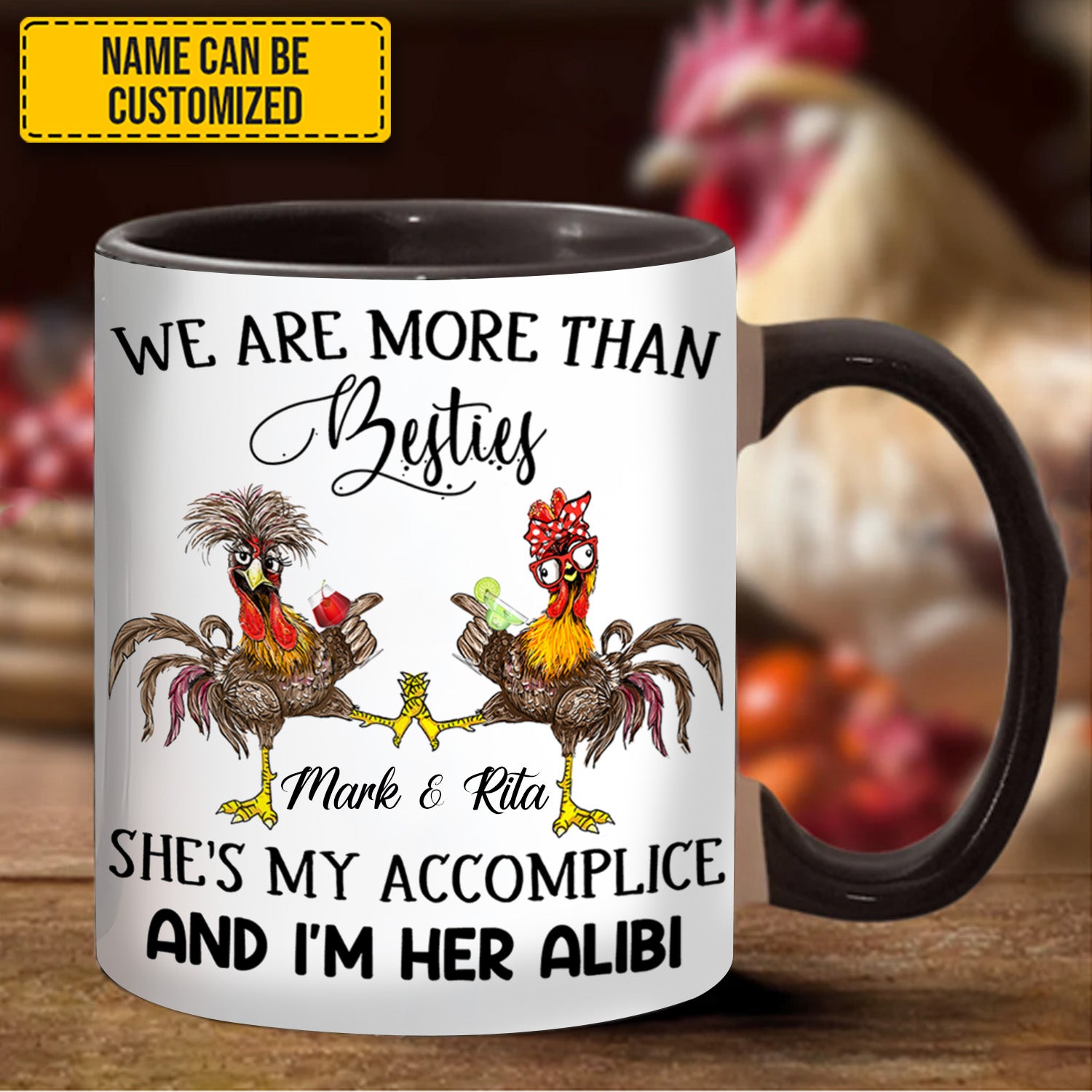 Personalized Chicken Accent Mug We Are More Than Bestie Gift Ideas For Chicken Lovers - Image 3
