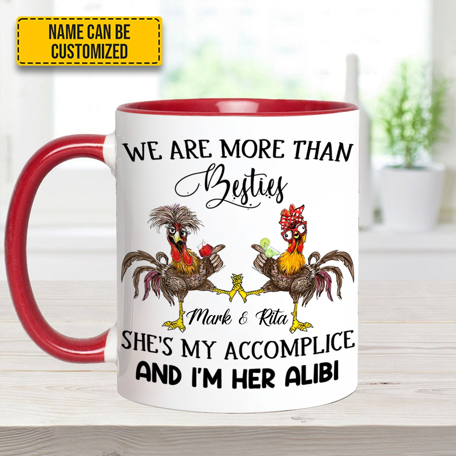 Personalized Chicken Accent Mug We Are More Than Bestie Gift Ideas For Chicken Lovers - Image 6