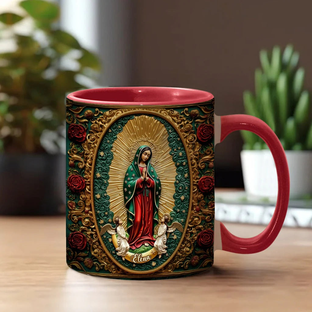 Personalized Christian Accent Mug Our Lady Of Guadalupe Gift For Stoner Fashionistas