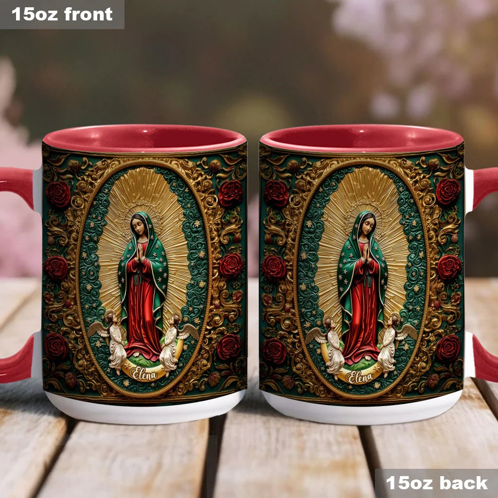 Personalized Christian Accent Mug Our Lady Of Guadalupe Gift For Stoner Fashionistas - Image 3
