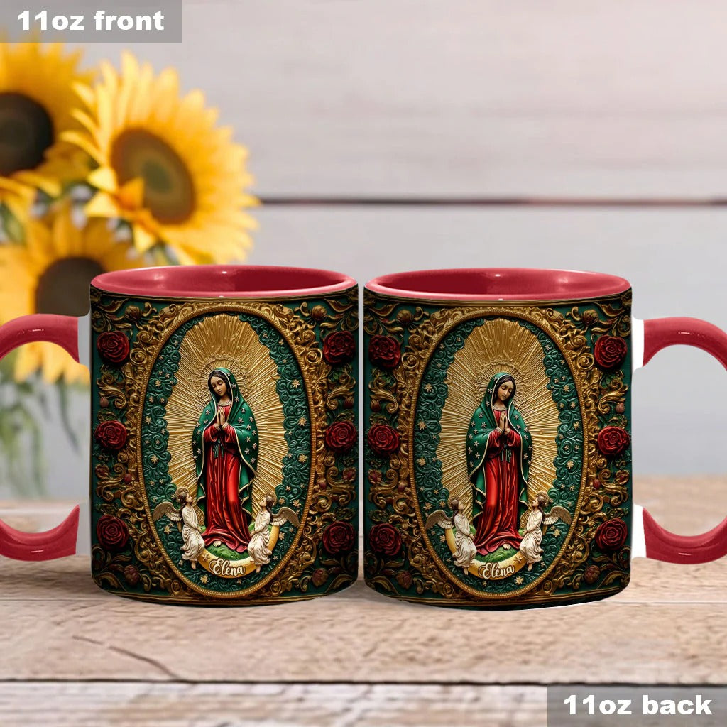 Personalized Christian Accent Mug Our Lady Of Guadalupe Gift For Stoner Fashionistas - Image 4