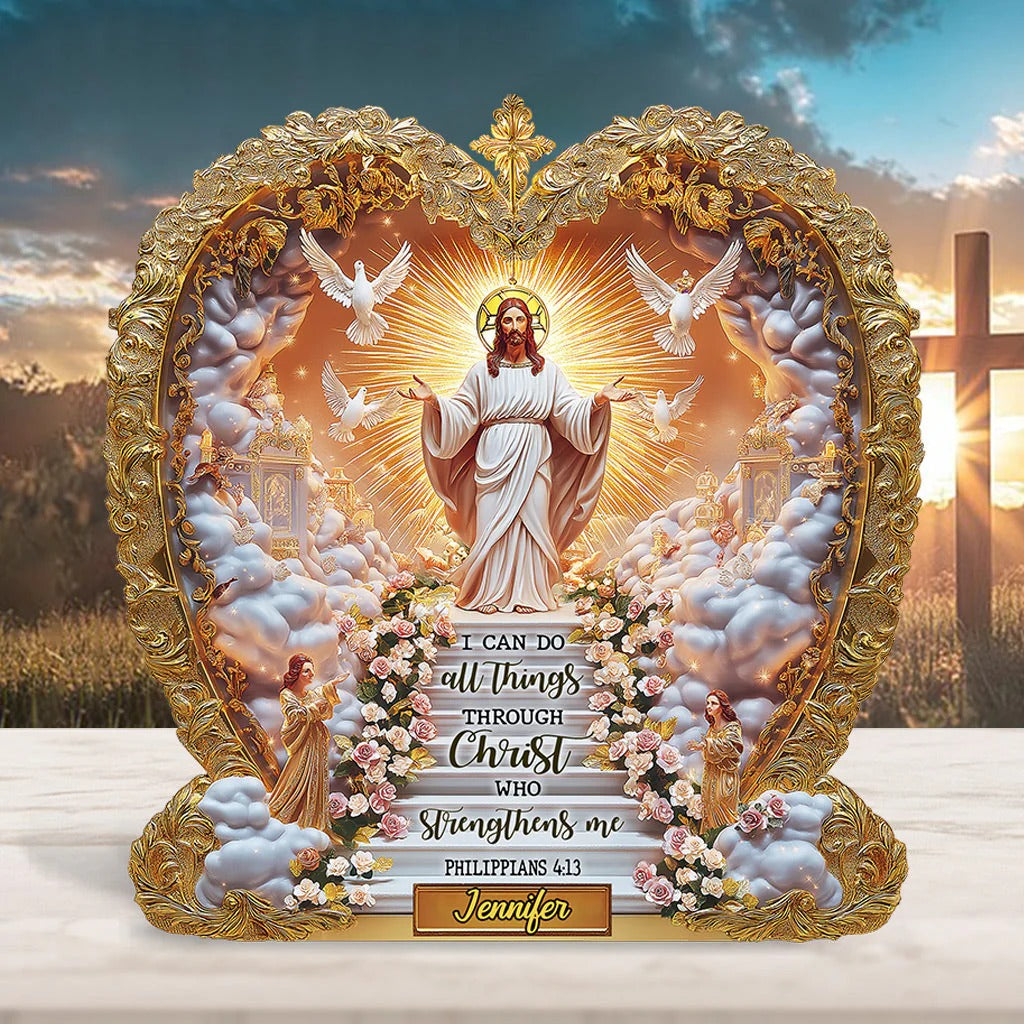 Personalized Christian Acrylic Plaque I Can Do All Things Christian Gift Idea