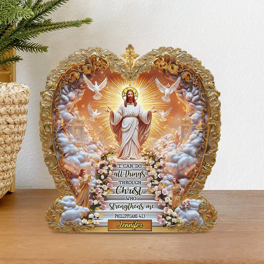 Personalized Christian Acrylic Plaque I Can Do All Things Christian Gift Idea - Image 3
