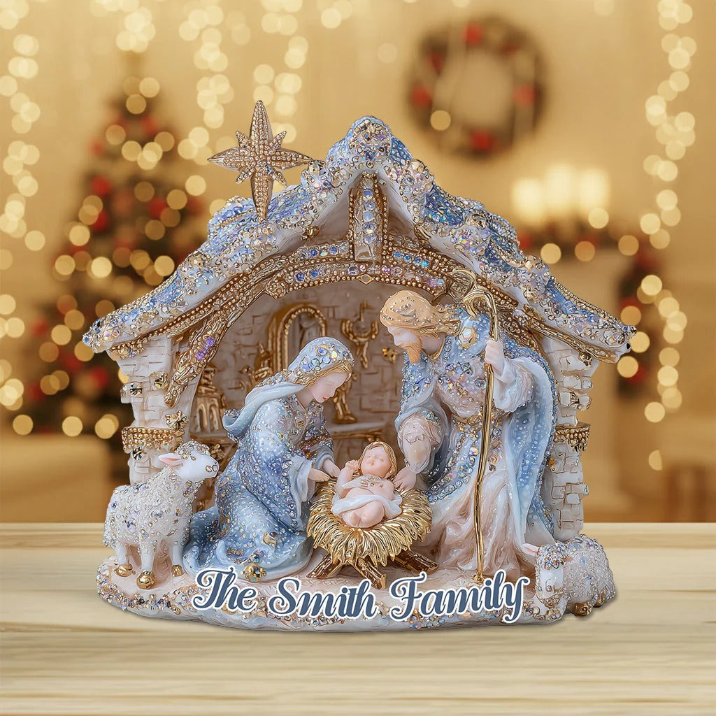 Personalized Christian Acrylic Plaque Nativity Scene Gifts For Christians