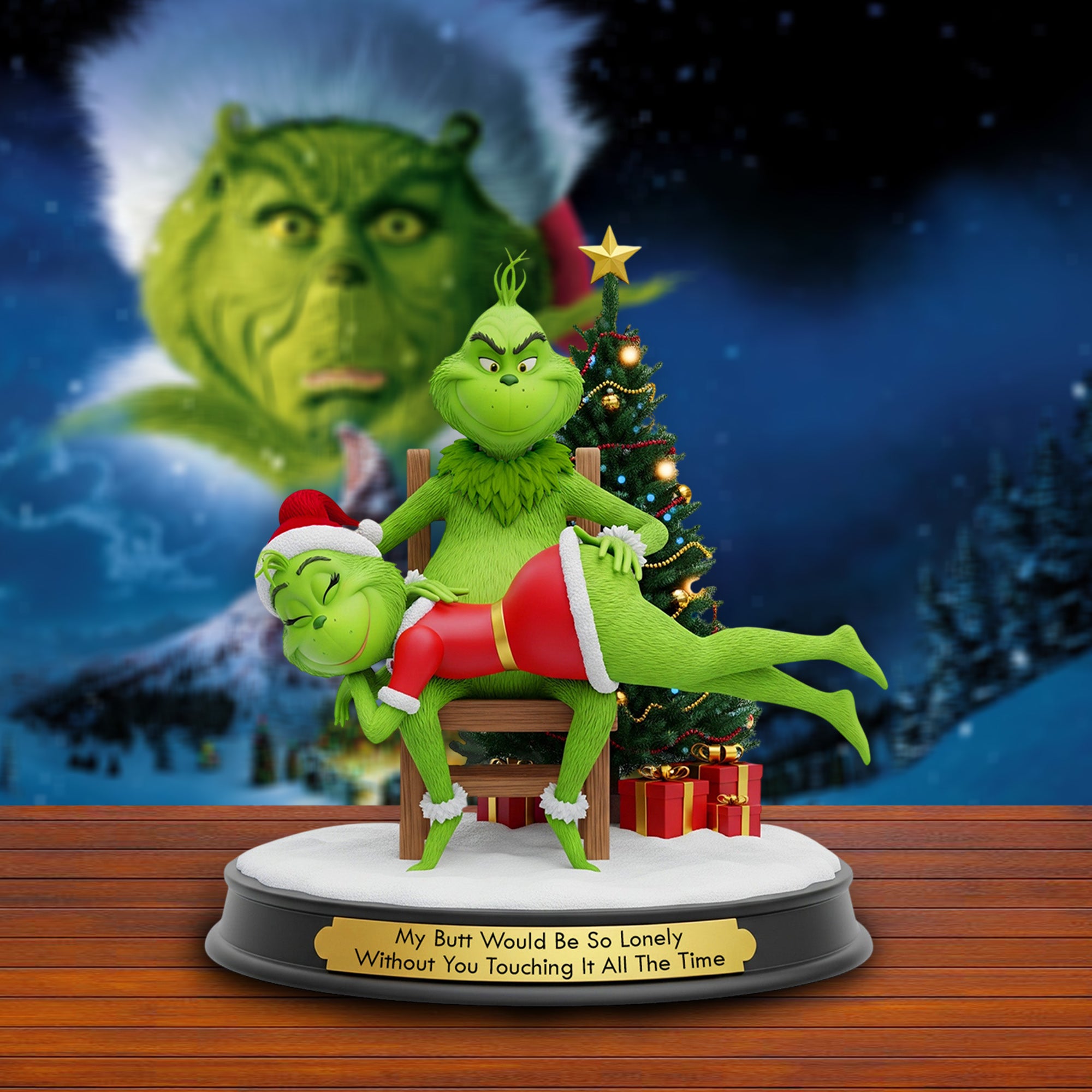 Personalized Christmas Acrylic Plaque Naughty Green Couple Presents For Couples - Image 2