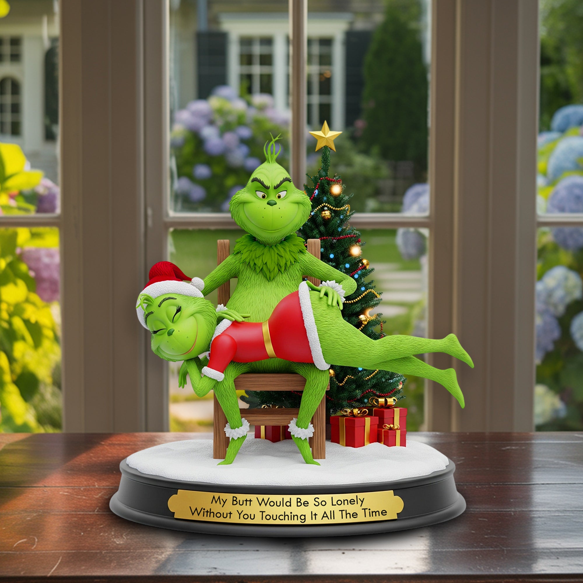 Personalized Christmas Acrylic Plaque Naughty Green Couple Presents For Couples - Image 3