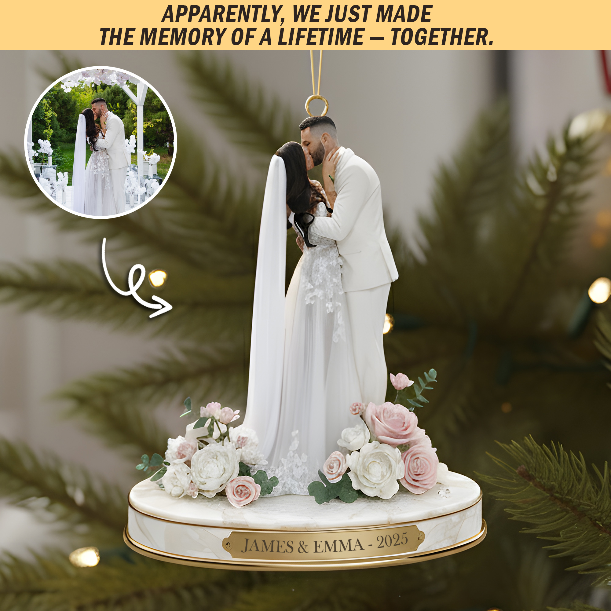 Personalized Christmas Ornament Couple Moments Great Gifts For Couples - Image 2