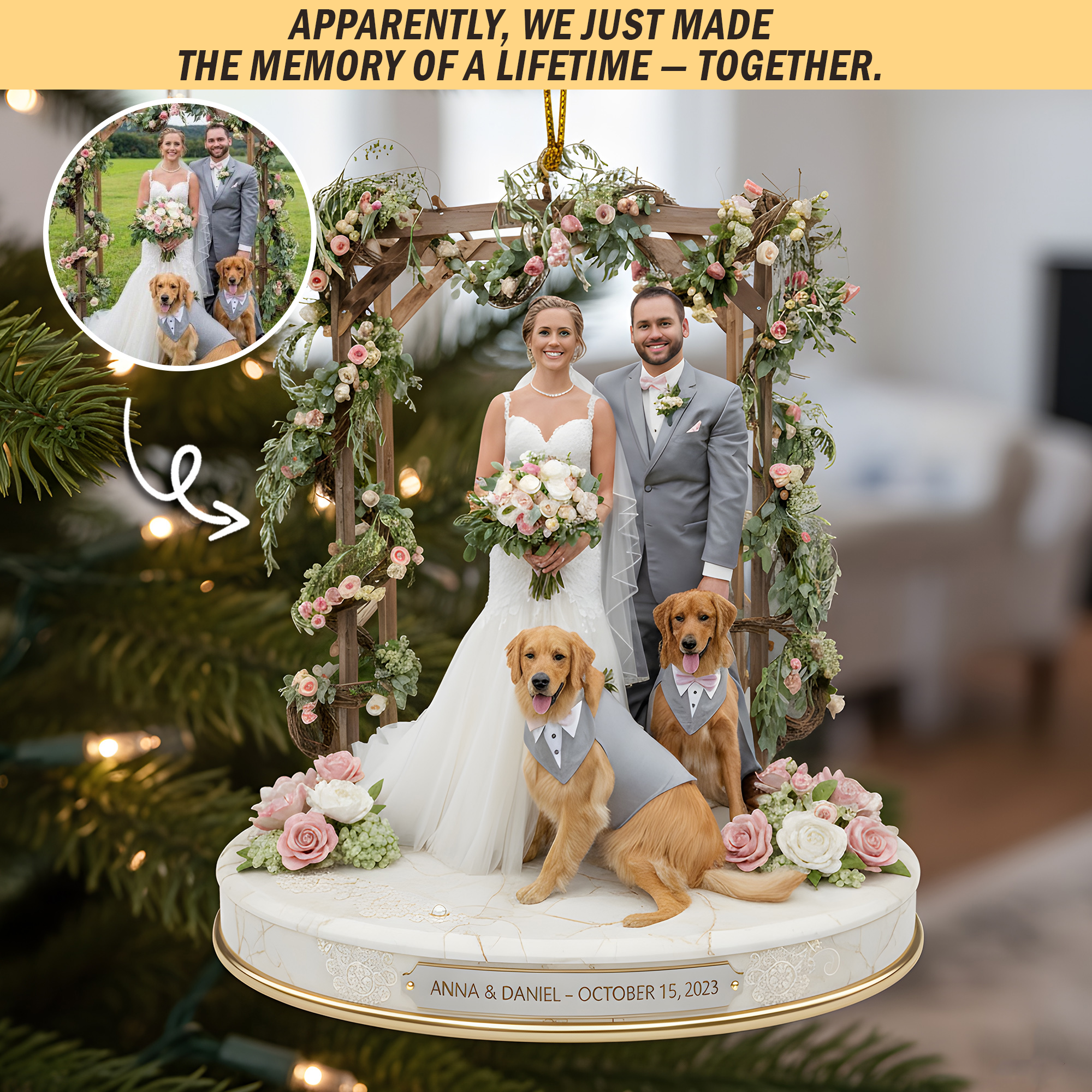 Personalized Christmas Ornament Couple Moments Great Gifts For Couples - Image 3