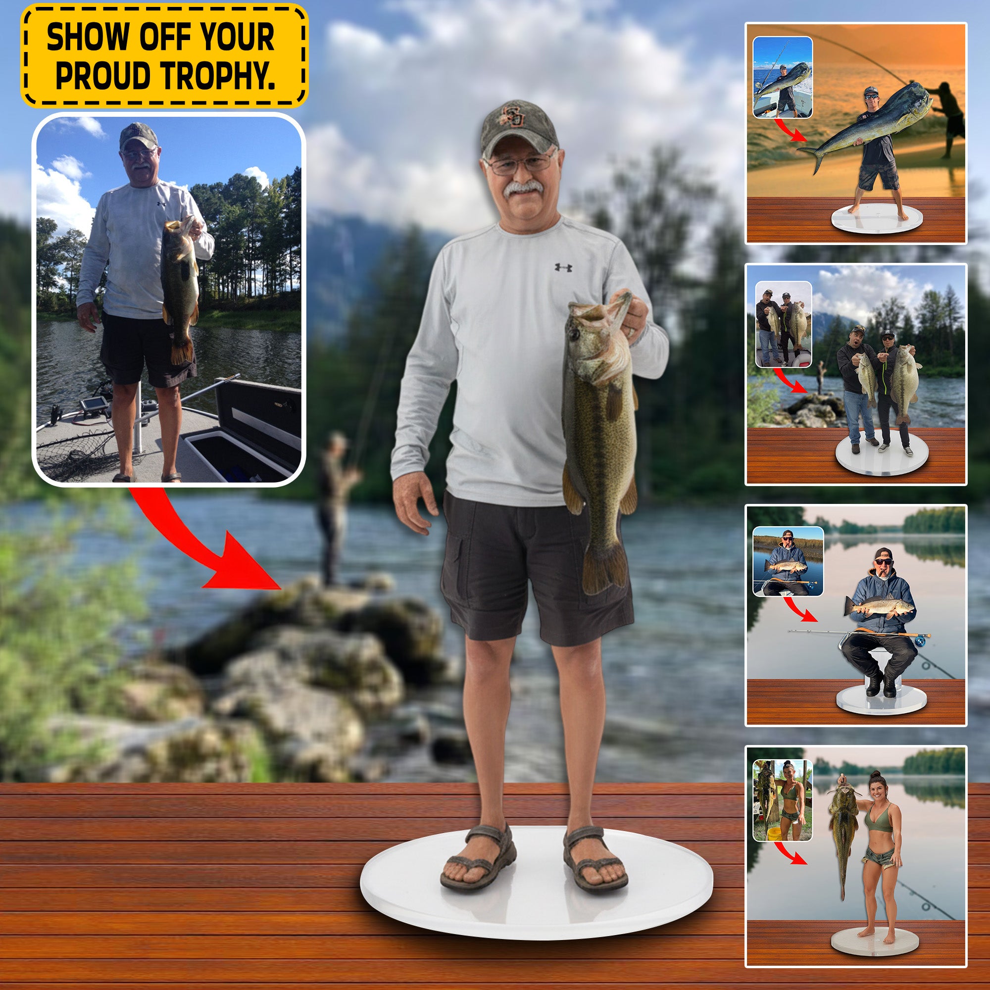Personalized Country Acrylic Plaque Proud Moments Best Fishing Gifts