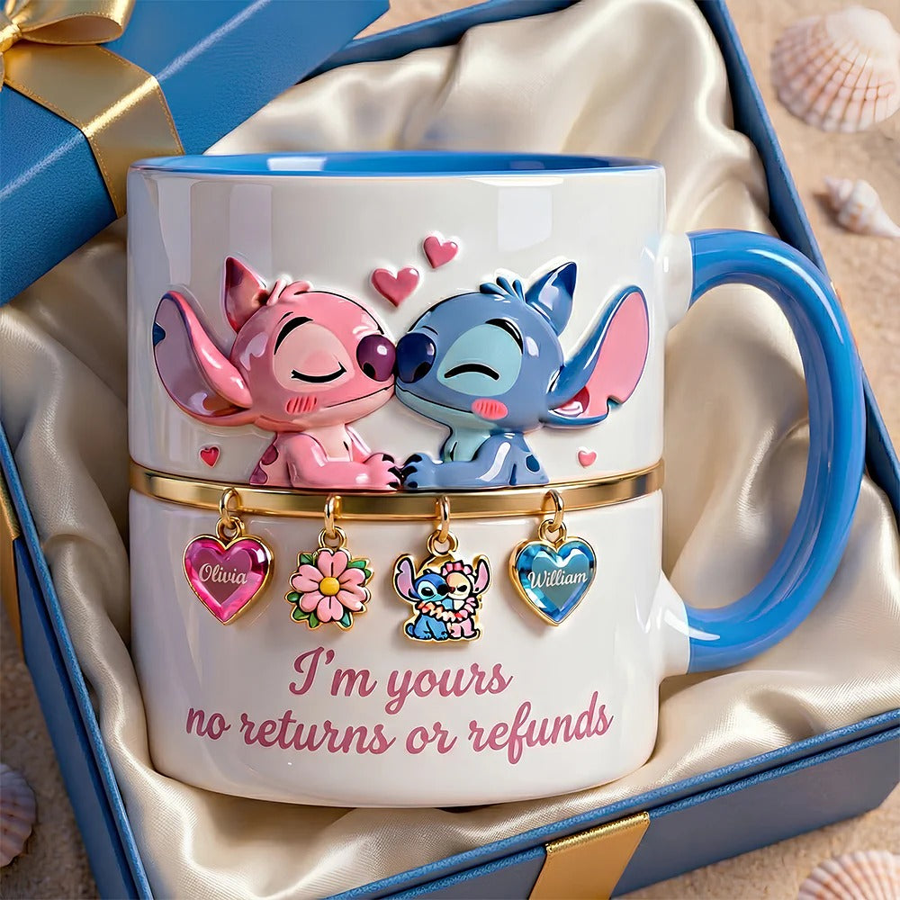 Personalized Couple Accent Mug Cute Couple Love Gift For Girlfiend - Image 7