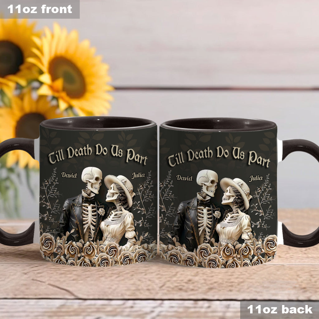 Personalized Couple Accent Mug Till Death Do Us Part Gift Ideas Gift For Mother - Image 5