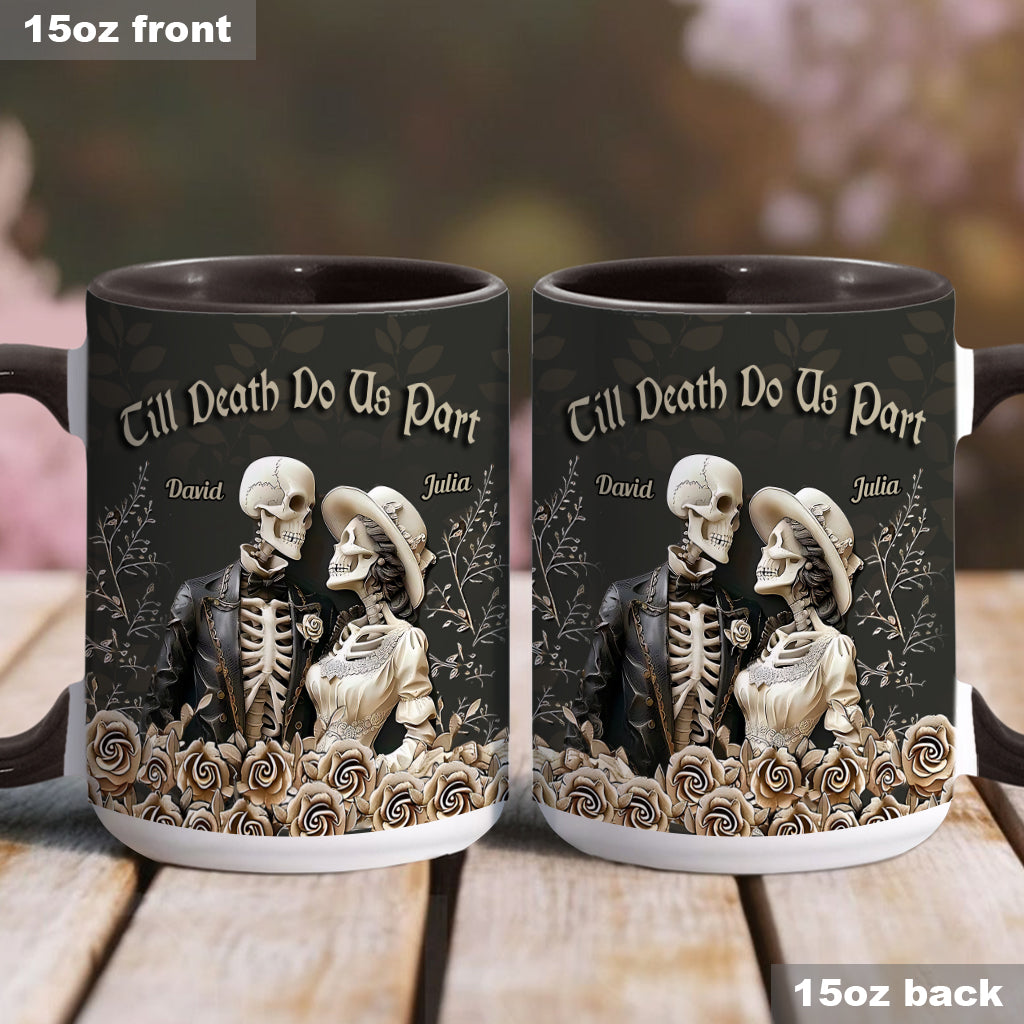 Personalized Couple Accent Mug Till Death Do Us Part Gift Ideas Gift For Mother - Image 6